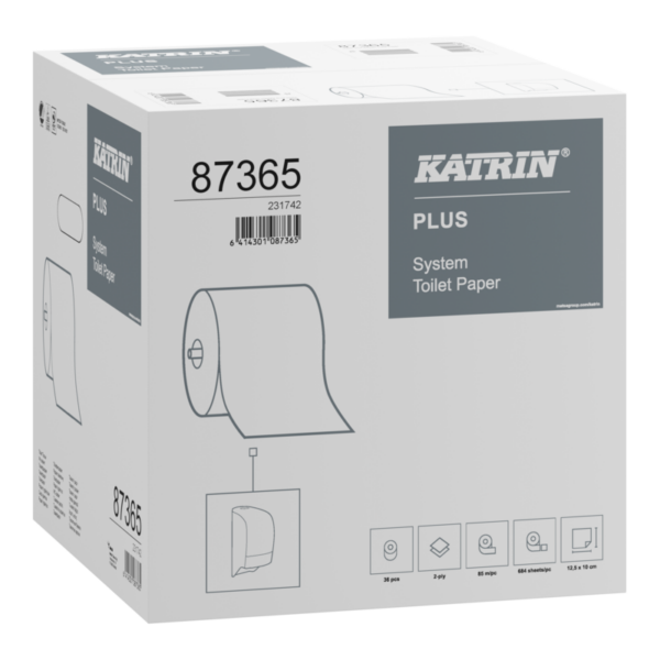 Katrin Plus System Wc-paperi 684, Valkoinen (36 rll/ltk)