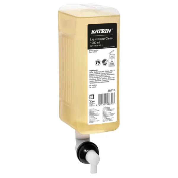 Katrin Nestesaippua Clean, hajusteeton 1000ml, 88110