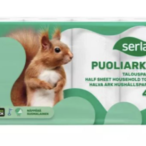 Serla puoliarkki talouspaperi 2-krs valkoinen 11,2m x 20rll