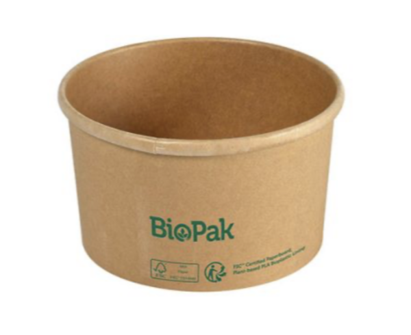 Duni Ronda Slim kulho Ø117x74mm kartonki/PLA 550ml ruskea 35kpl + kannet 35kpl